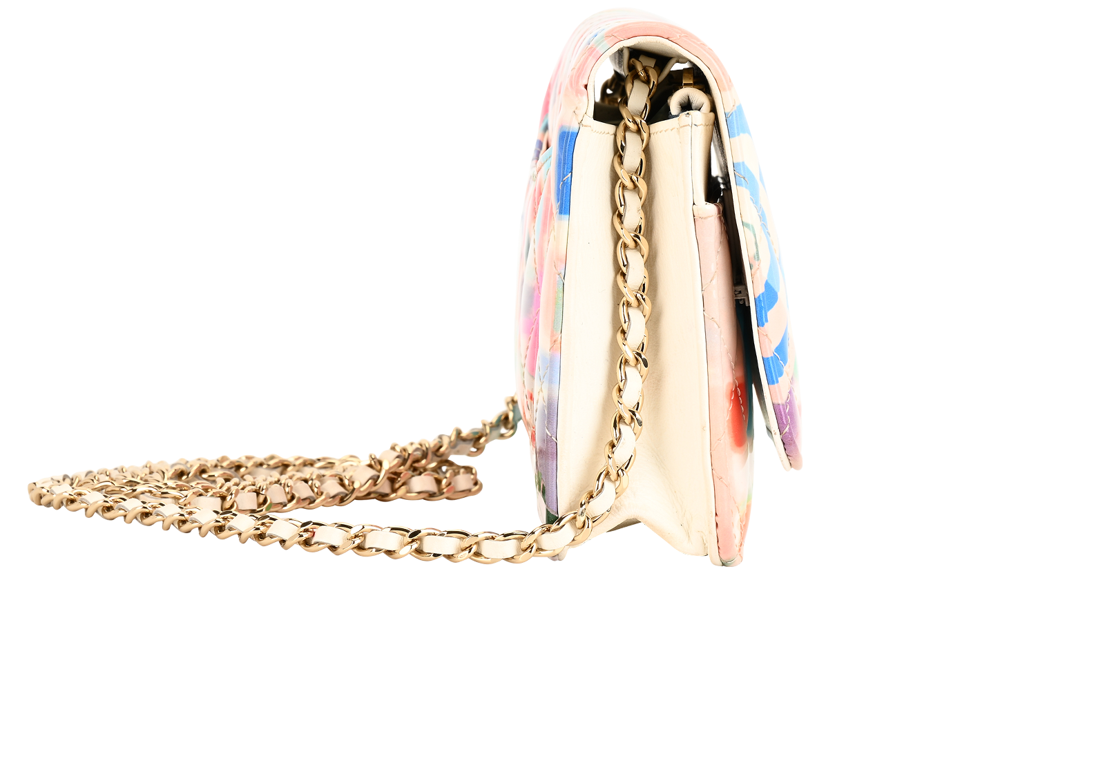 Umbrella Print WOC, &pound;1,600, Handbags, Blue/Green/Pearl/Pink/Red/White, Patent Leather, Side view